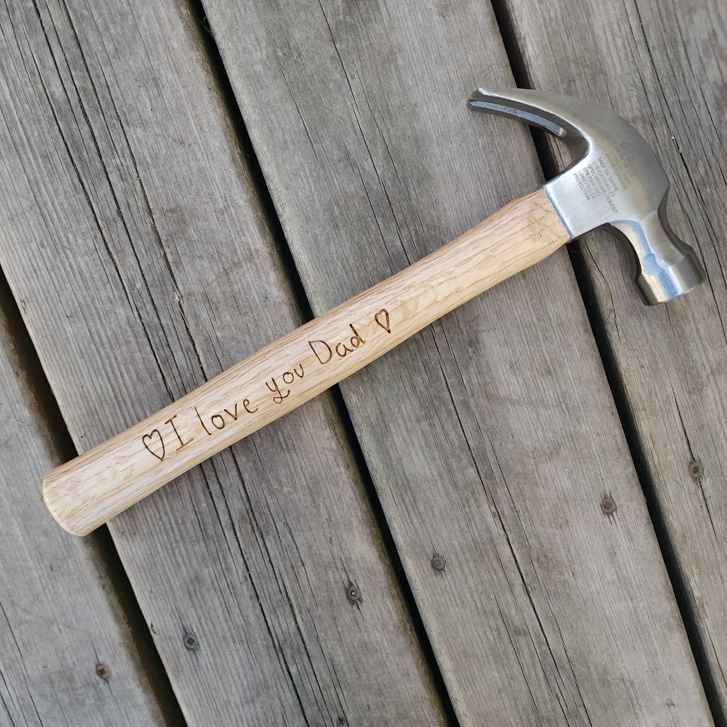 Engraved Hammer - Handwritten Phrase
