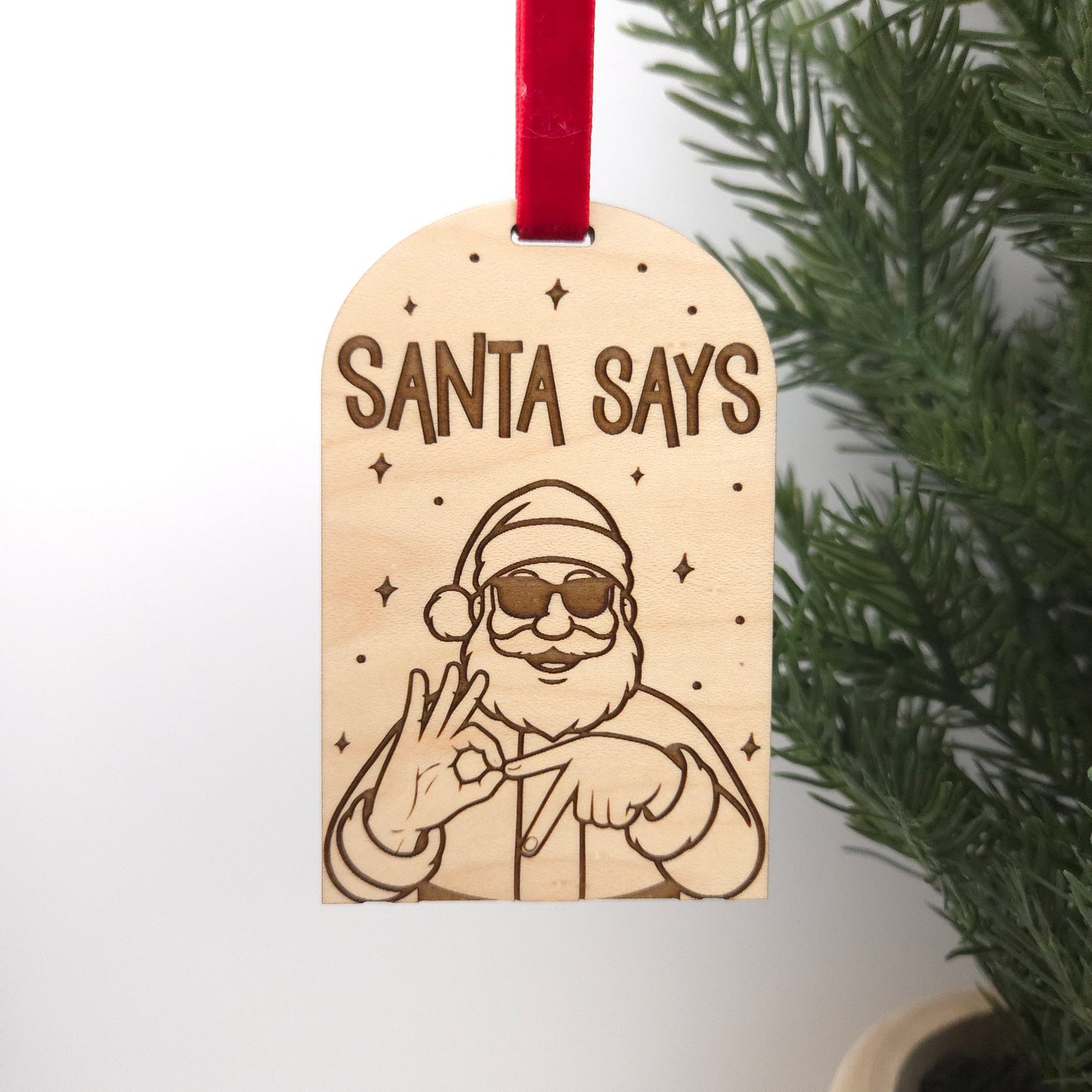 Santa Says Six Seven Ornament