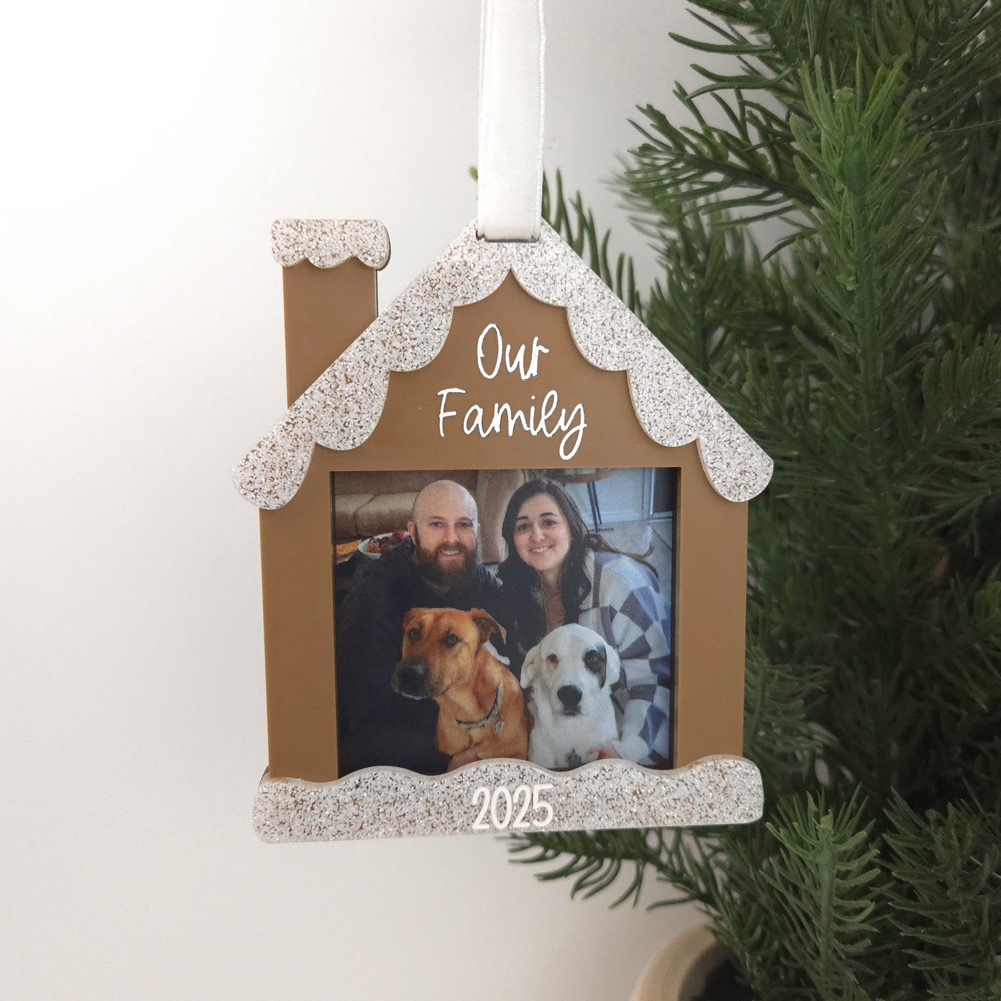 Gingerbread House Photo Ornament