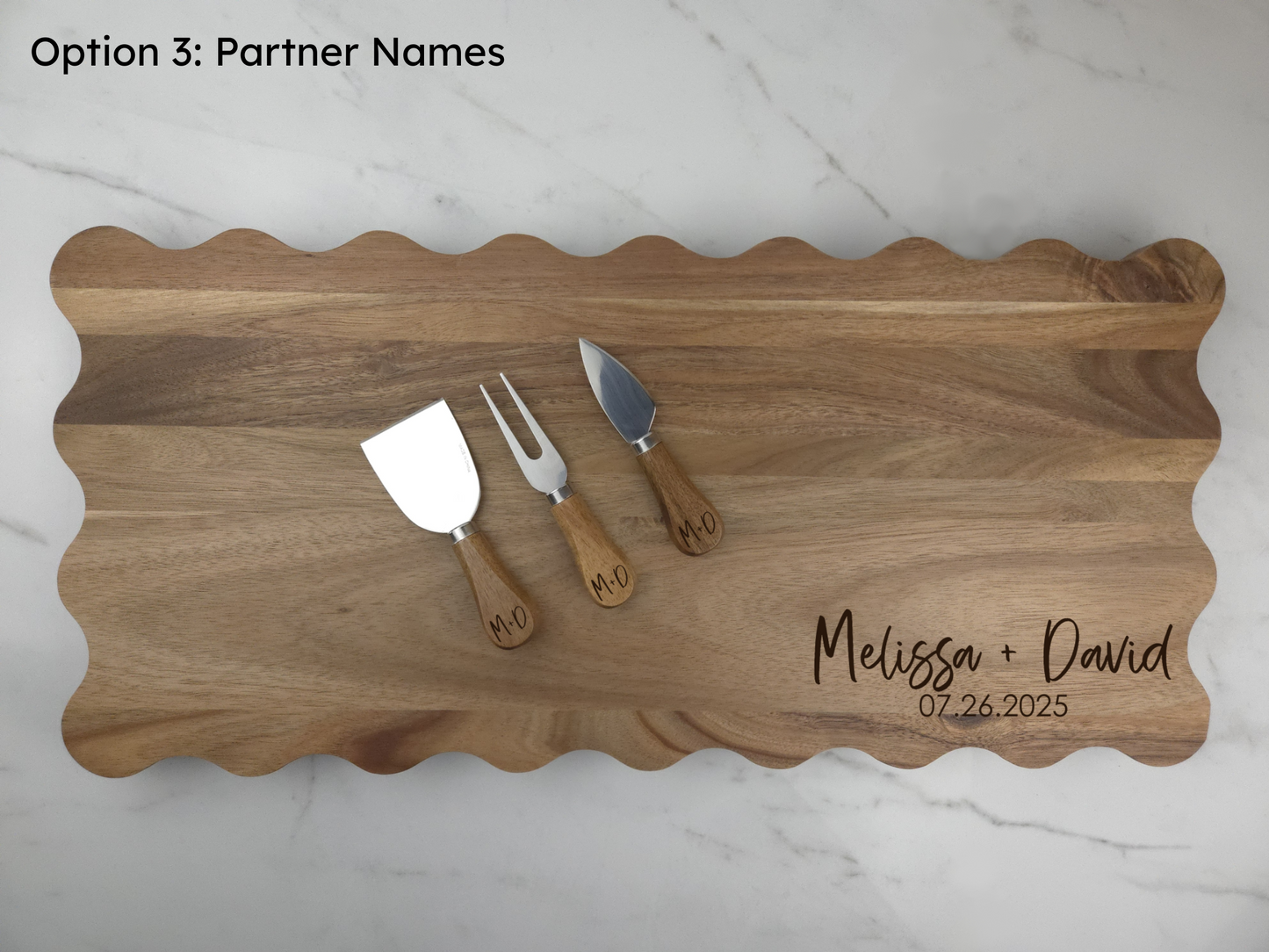 Wavy Charcuterie Board Set