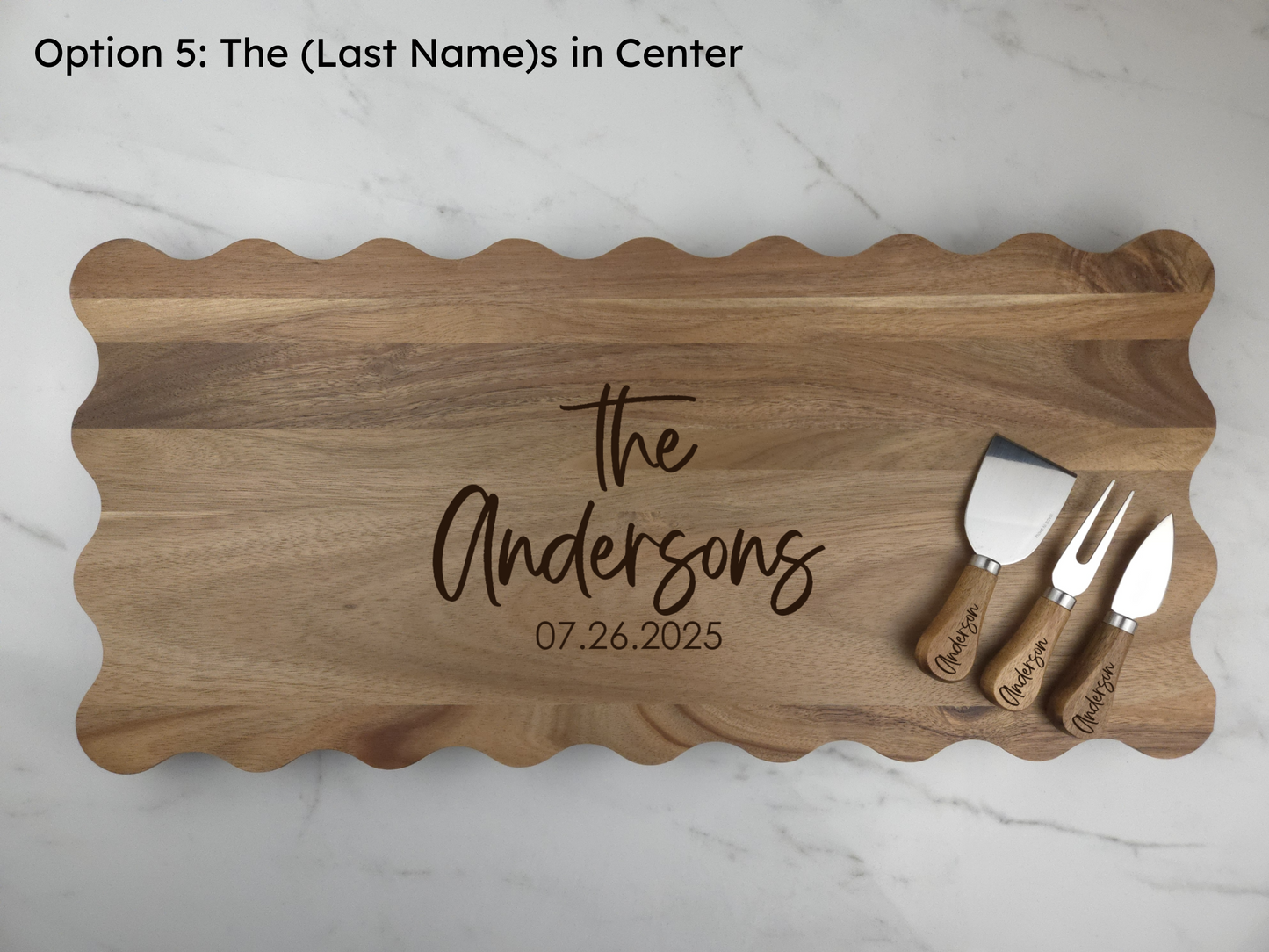 Wavy Charcuterie Board Set