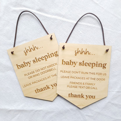 Baby Sleeping Door Sign