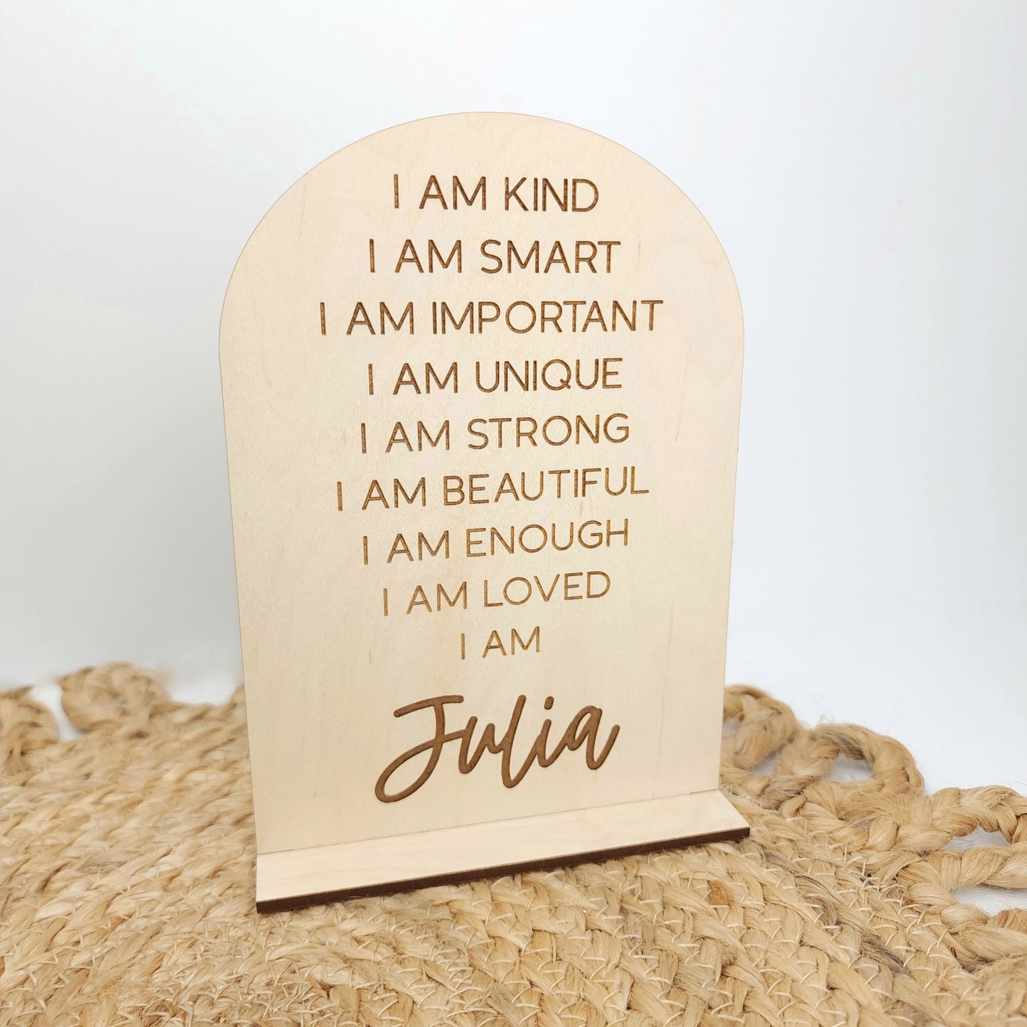 Personalized Wood Affirmations Sign