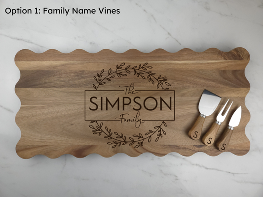 Wavy Charcuterie Board Set
