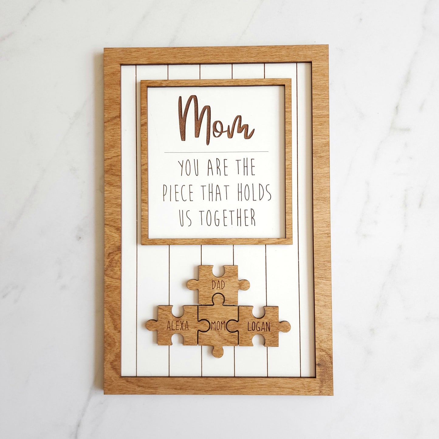 Puzzle Piece Family Sign