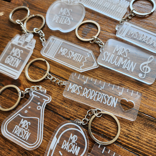 Personalized Teacher Keychain