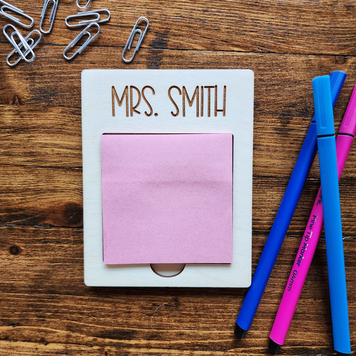 Personalized Sticky Note Holder