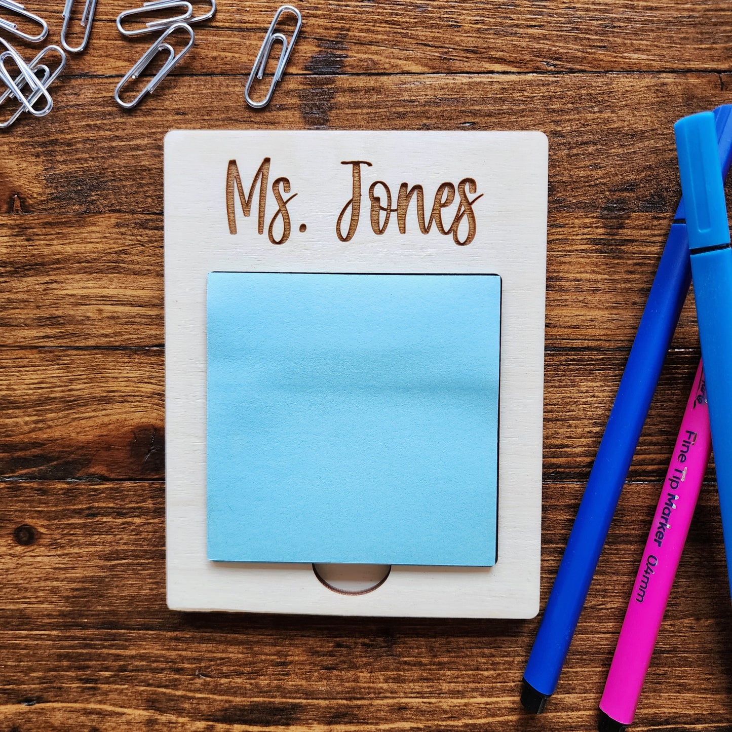 Personalized Sticky Note Holder