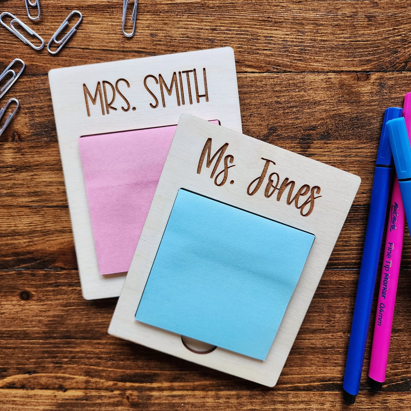 Personalized Sticky Note Holder