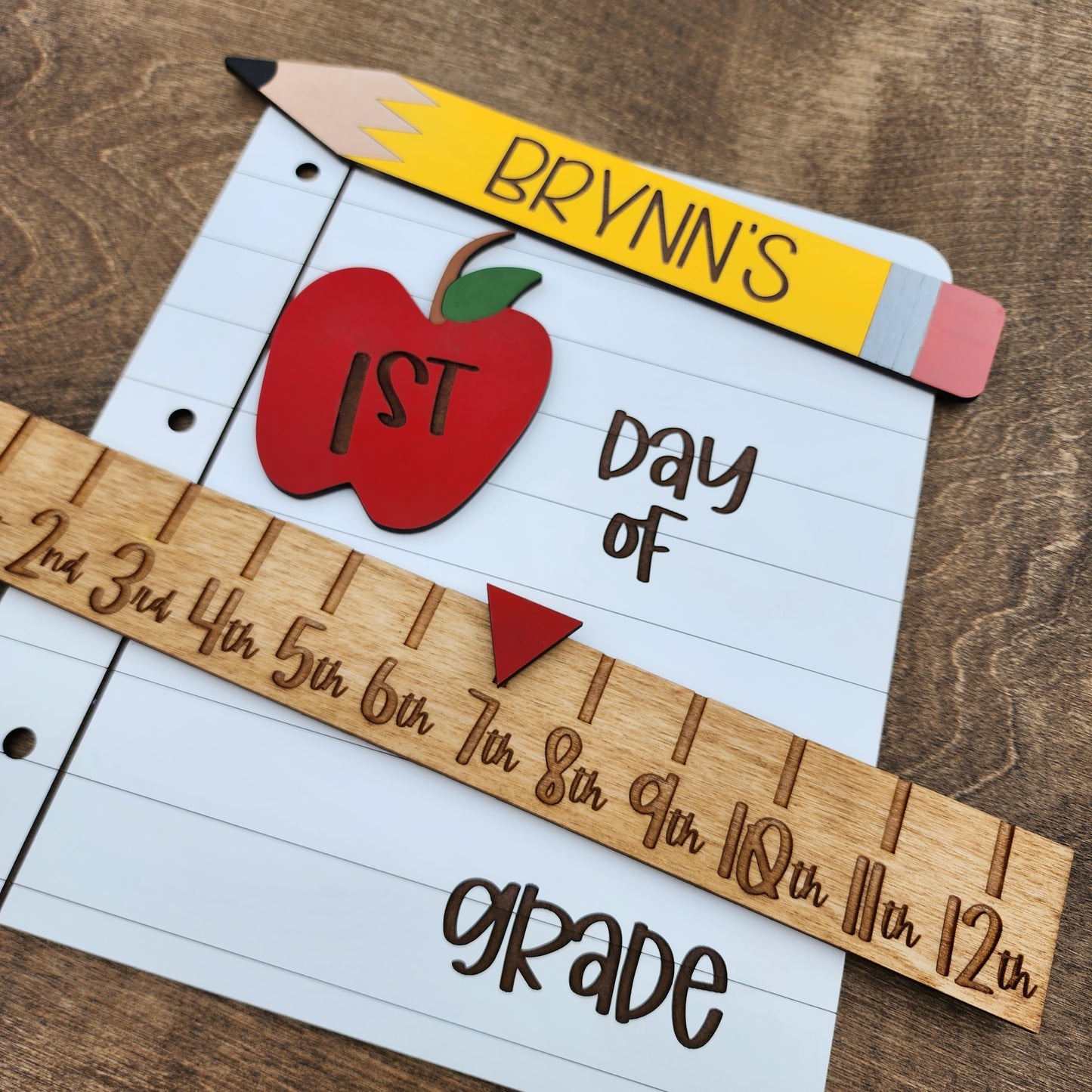 Sliding Ruler First/Last Day of School Sign