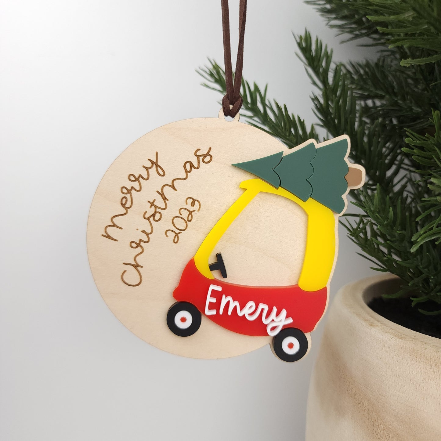 Kid's Little Car Christmas Ornament