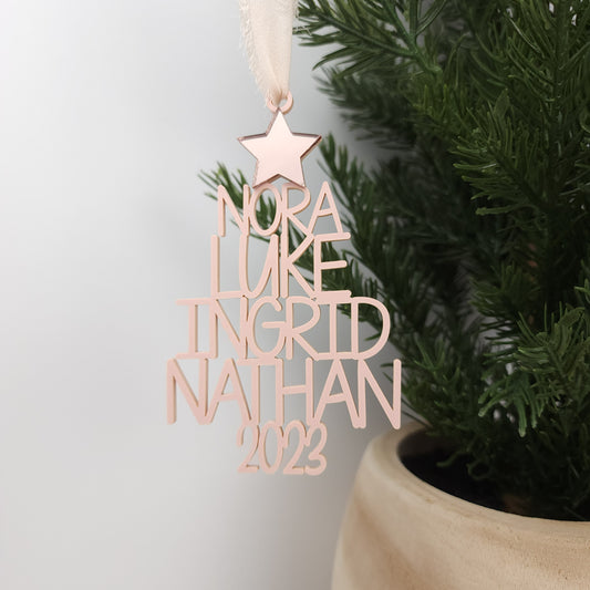 Family Names Tree Ornament