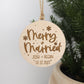 Merry + Married Ornament