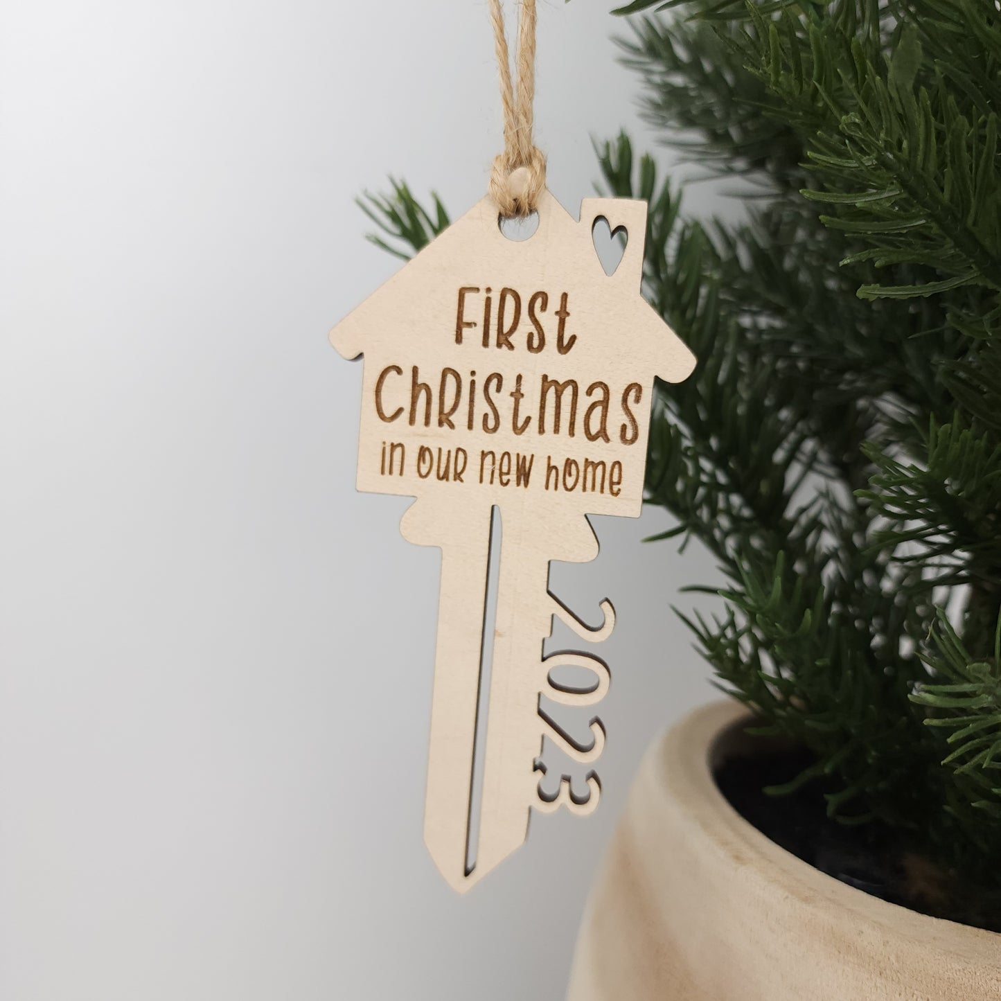 New Home Christmas Key Ornament