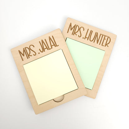 Personalized Sticky Note Holder