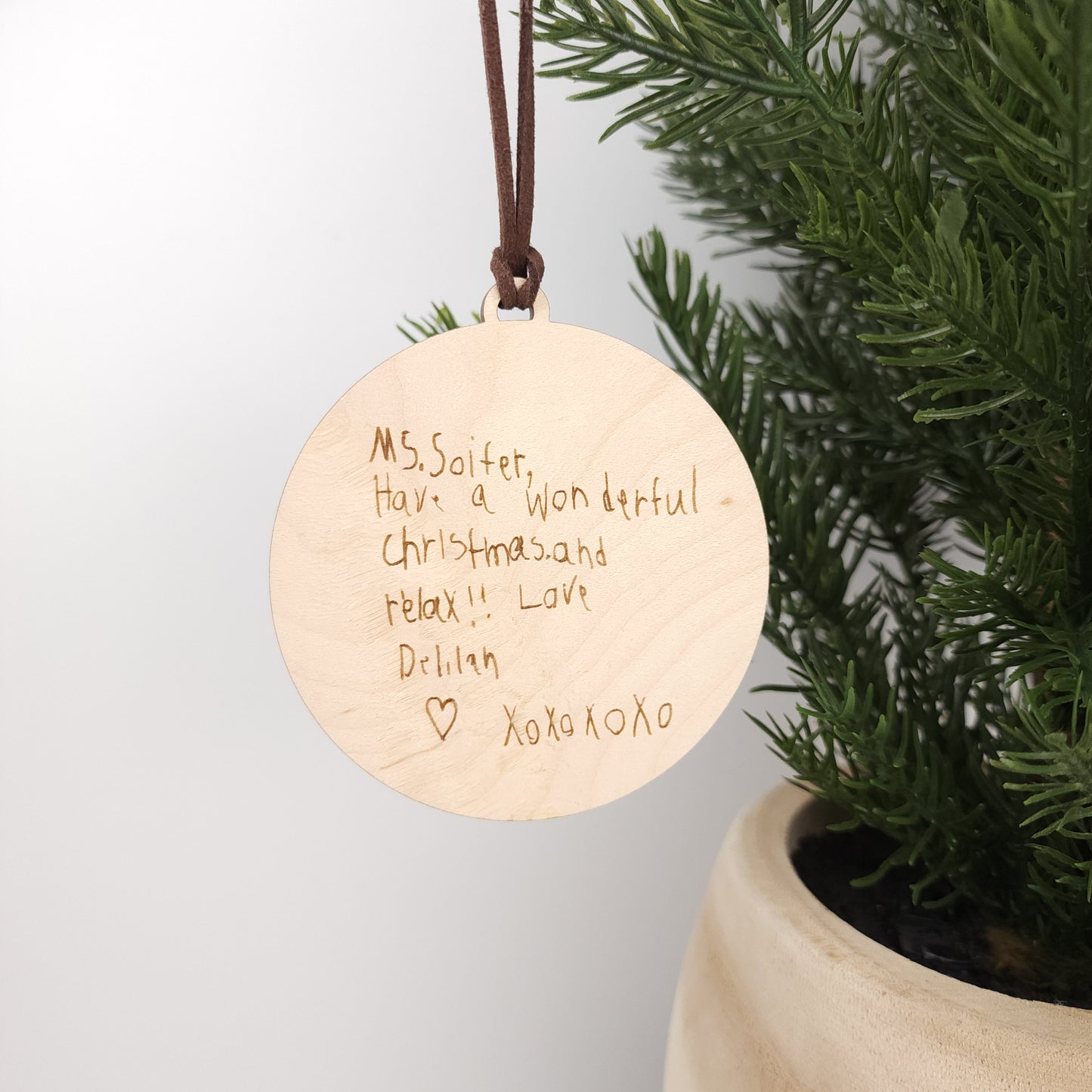 Custom Handwriting Ornament