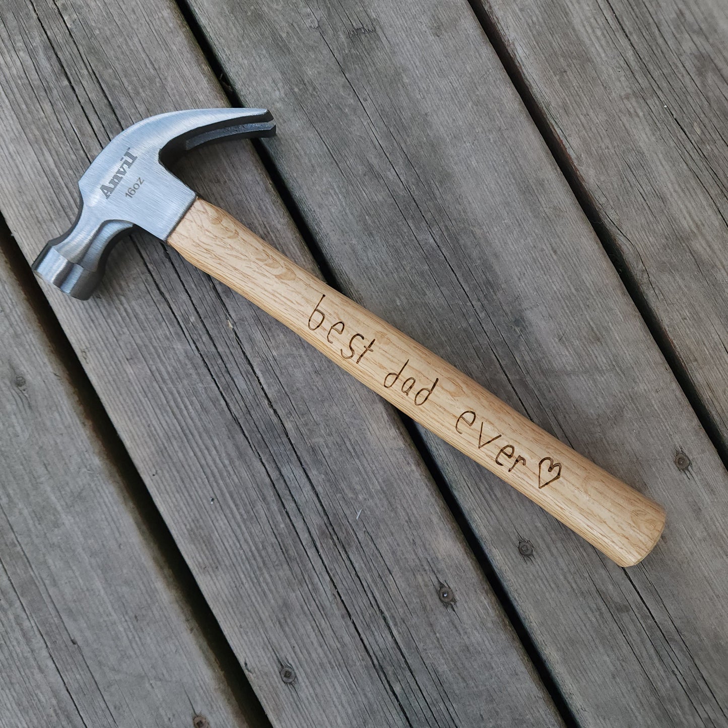 Engraved Hammer - Handwritten Phrase