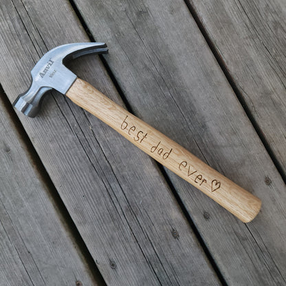 Engraved Hammer - Handwritten Phrase