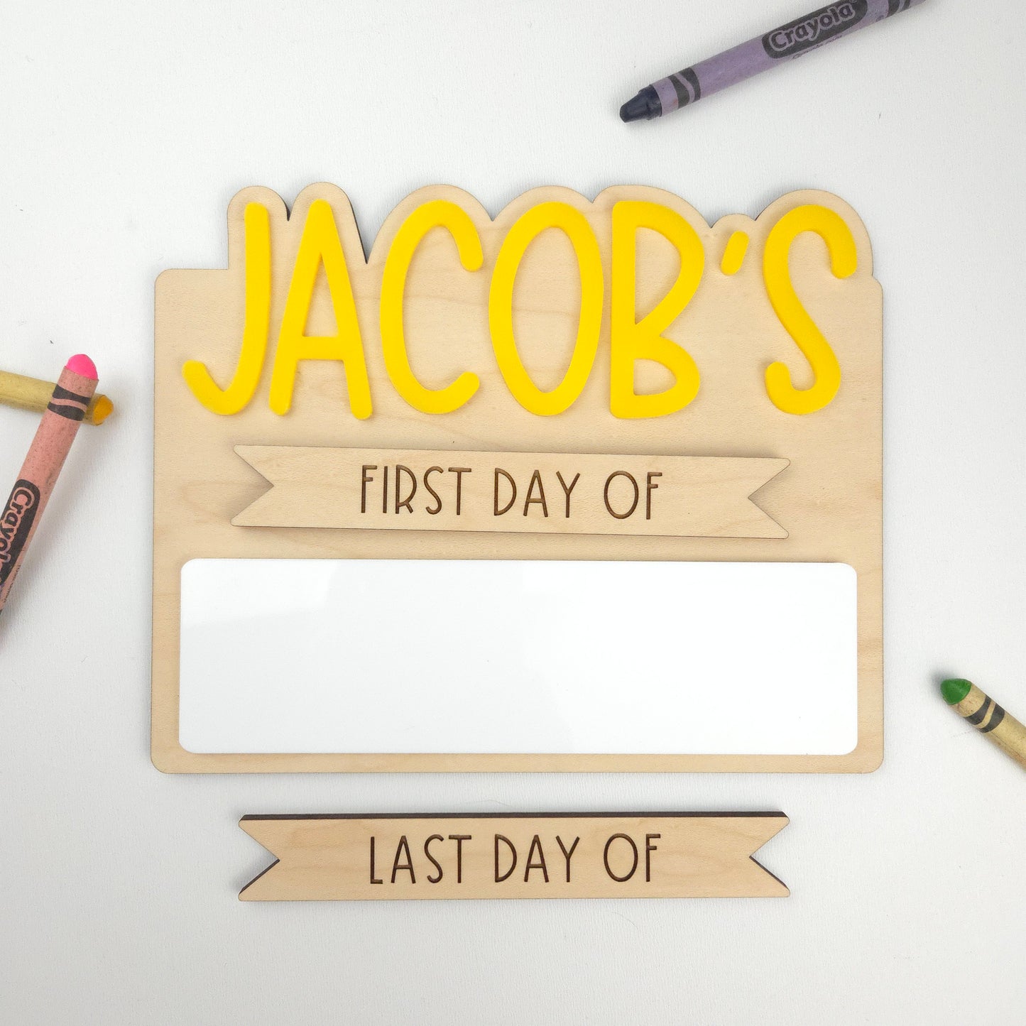 Simple First/Last Day Sign (Single Name)