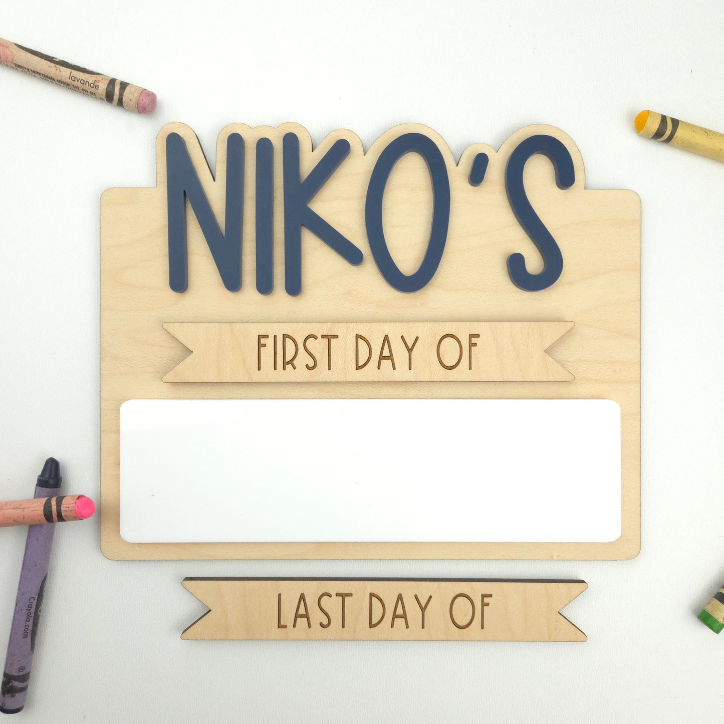 Simple First/Last Day Sign (Single Name)