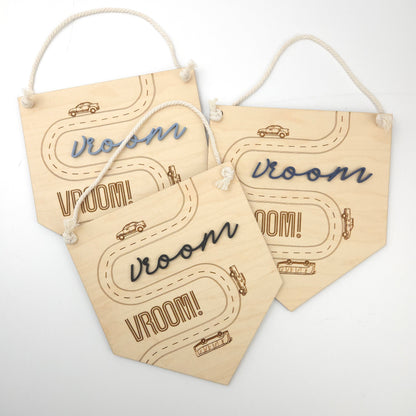 Vroom Bedroom Sign