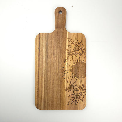 Sunflower + Foliage Acacia Board