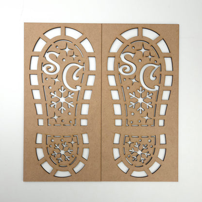 Christmas Footprint Stencils