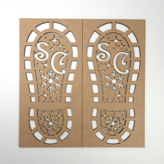 Christmas Footprint Stencils