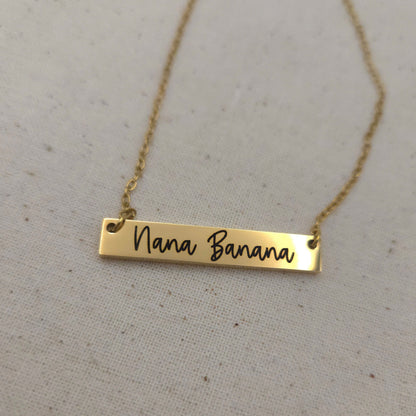 Horizontal Bar Necklace