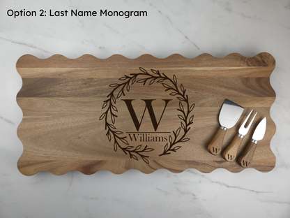 Wavy Charcuterie Board Set