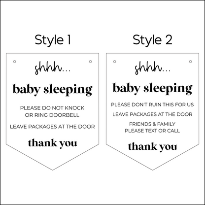 Baby Sleeping Door Sign
