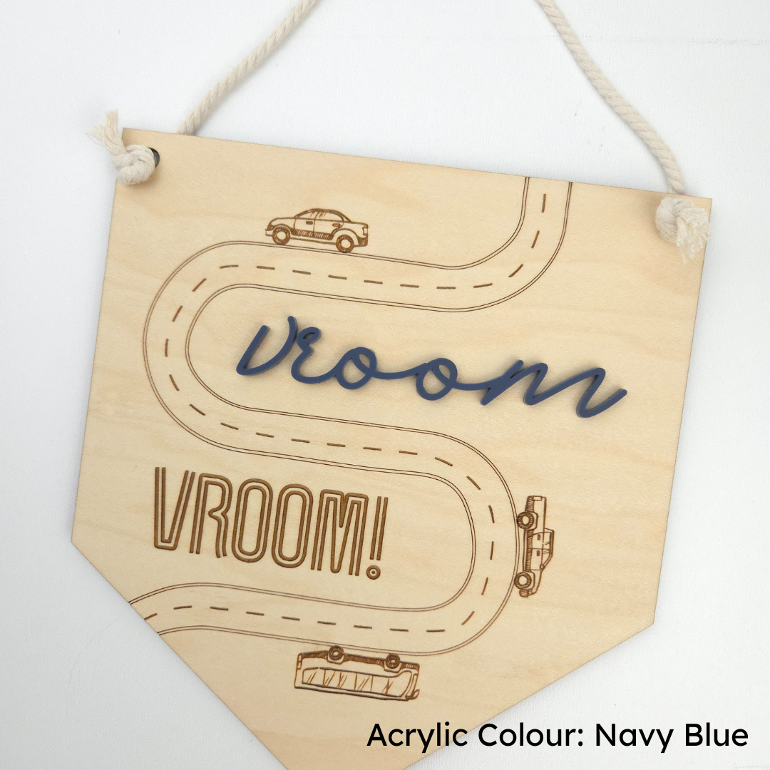 Vroom Bedroom Sign