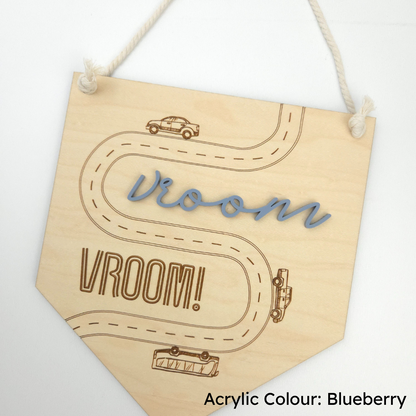 Vroom Bedroom Sign