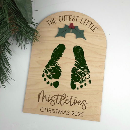 Cutest Mistletoes Footprint Sign