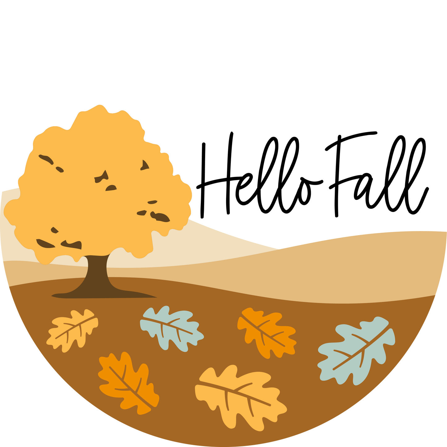 Hello Fall Falling Leaves DIY Kit