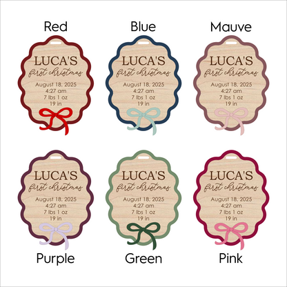 Scalloped Baby's First Christmas Ornament