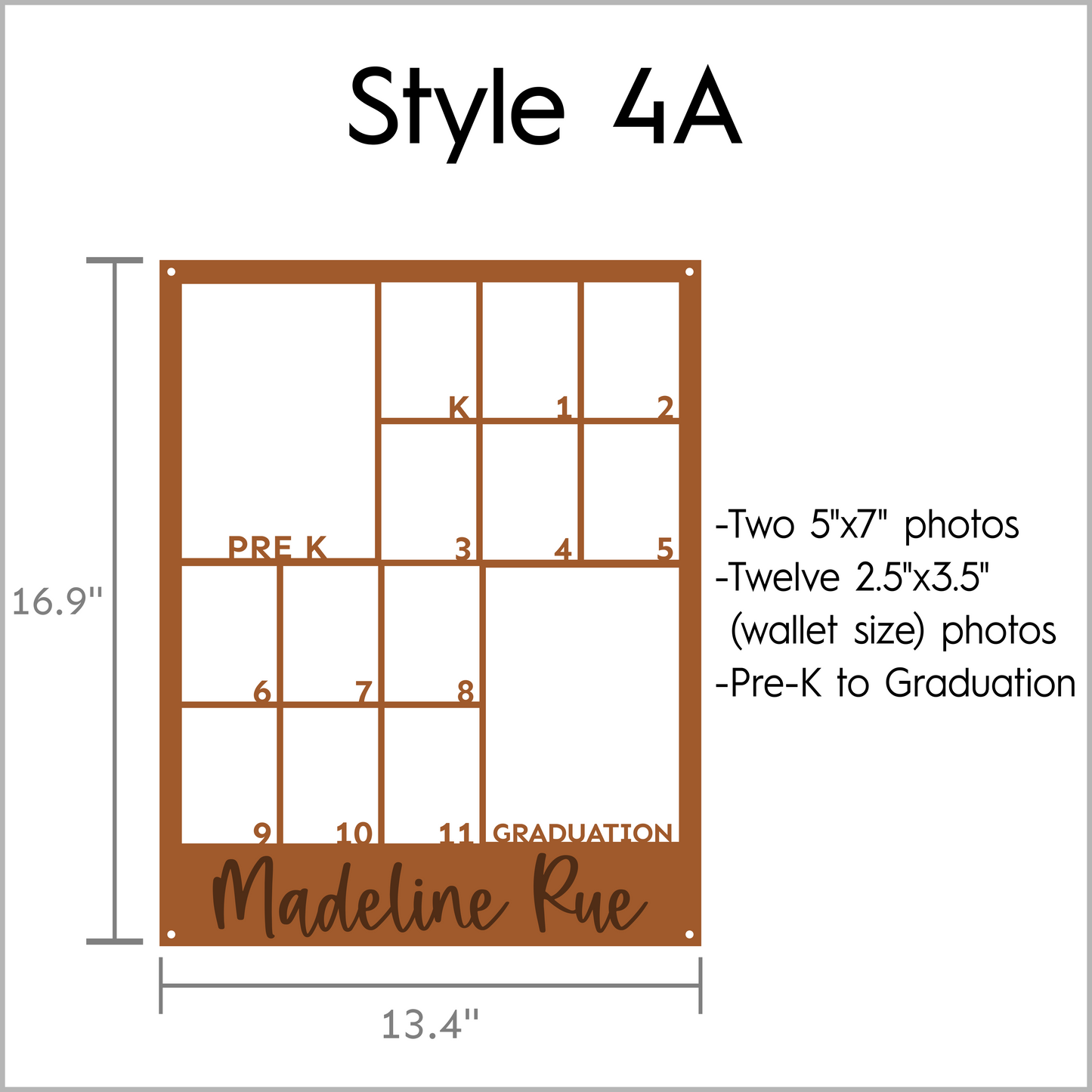 Vertical School Picture Frame