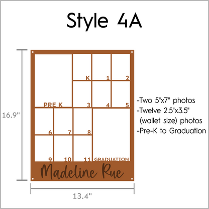 Vertical School Picture Frame