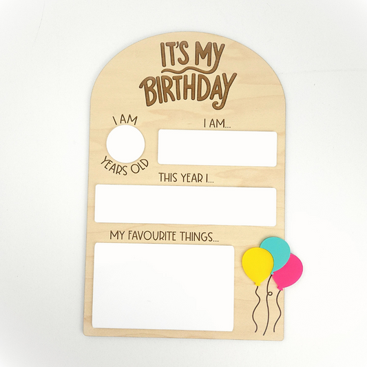Birthday Dry Erase Board