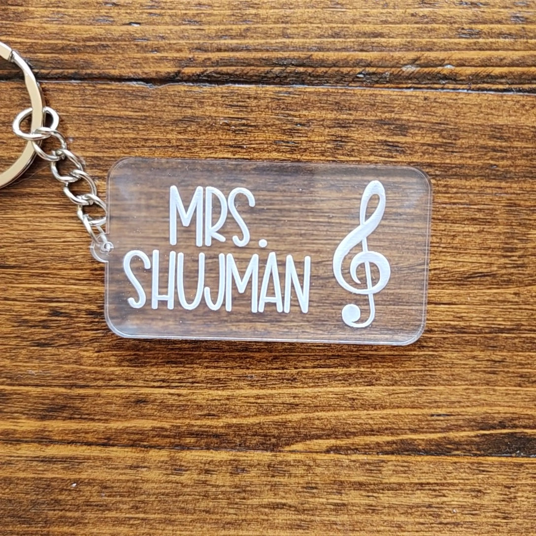 Personalized Teacher Keychain