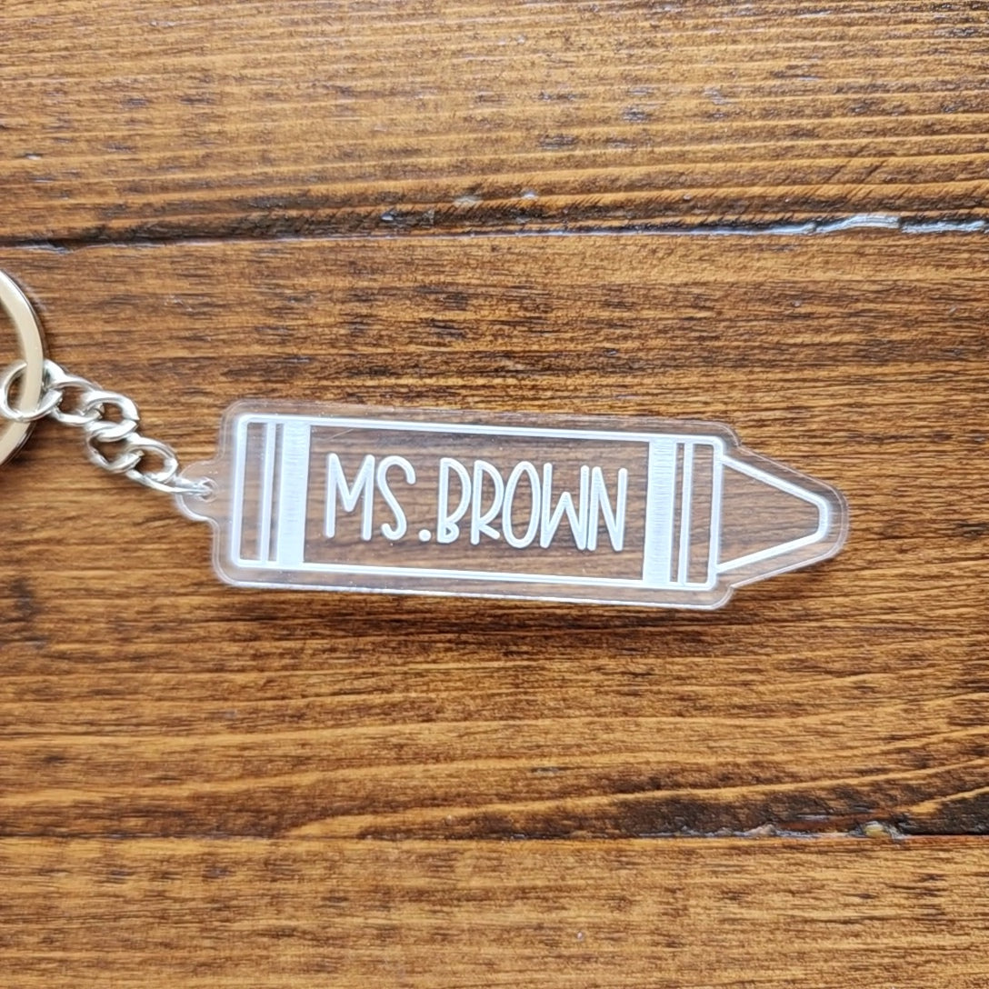 Personalized Teacher Keychain