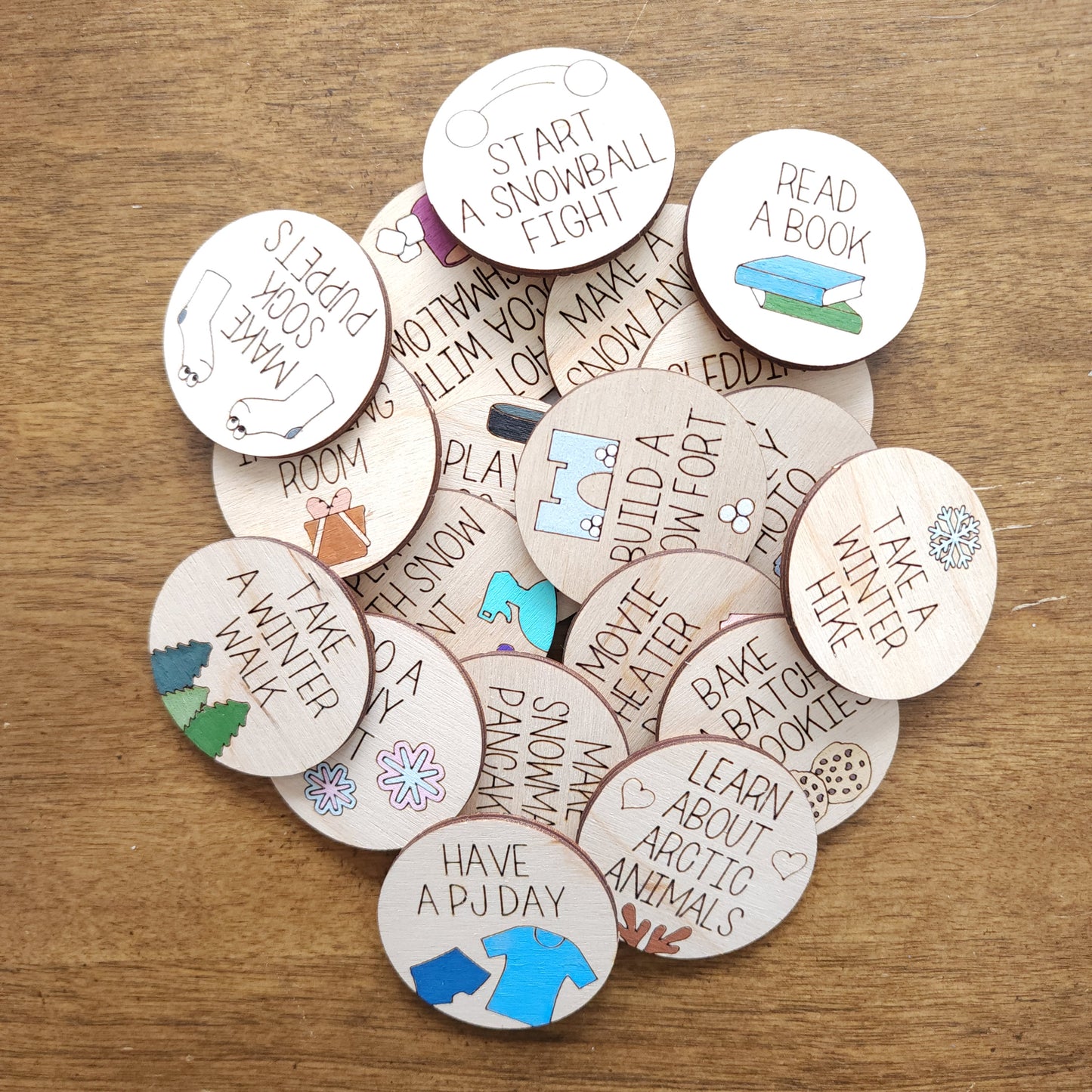 Family Winter Activity Tokens