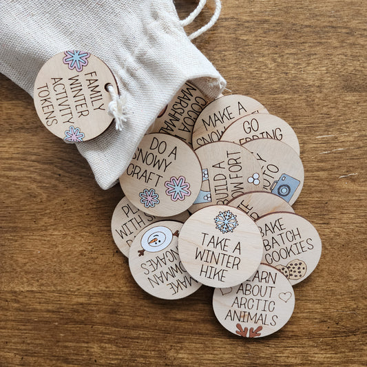 Family Winter Activity Tokens